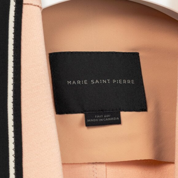 Marie Saint Pierre Peach Double-Jersey Stripe-Trim Blazer - Picture 6 of 8
